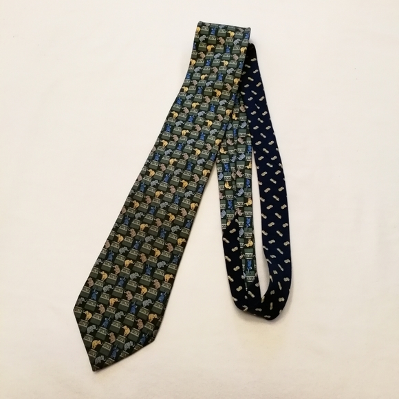 Tommy Hilfiger Silk Conversational Tie, Vintage - Picture 1 of 8